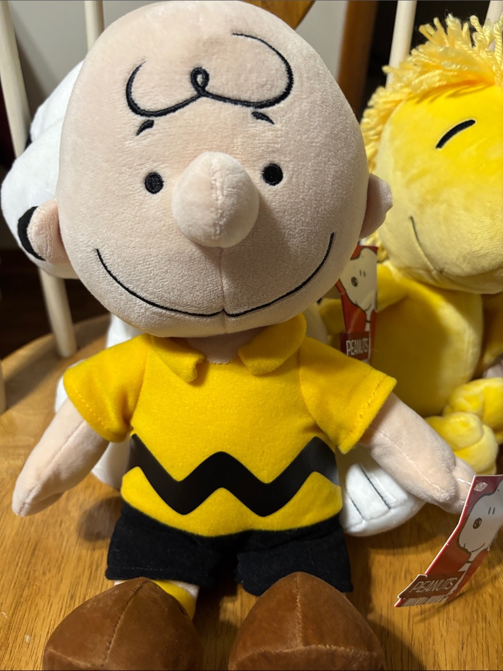 Peanuts Plush Trio - White Snoopy, Yellow Woodstock, Yellow/Black Charlie Brown - Picture 7 of 7